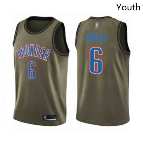 Youth Oklahoma City Thunder 6 Hamidou Diallo Swingman Green Salute to Service Basketball Jersey